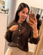 Kuscheliger Mohair Cardigan dunkelbraun