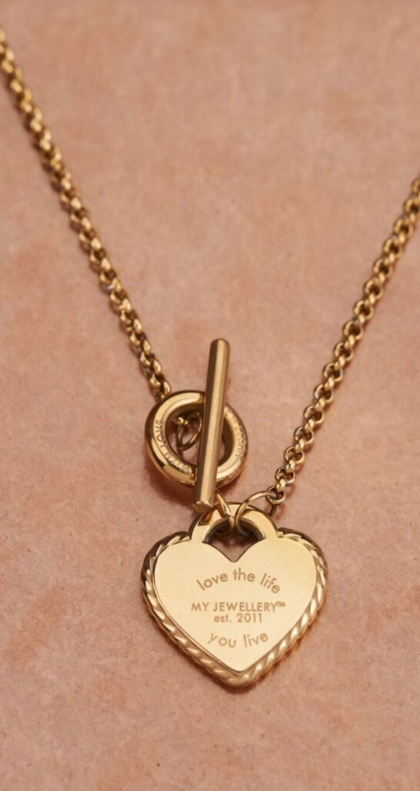 Candy Kette mit Herz gold