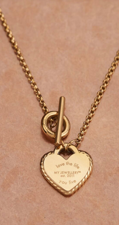 Candy Kette mit Herz gold