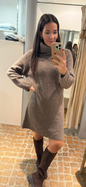 Strick Kleid in taupe