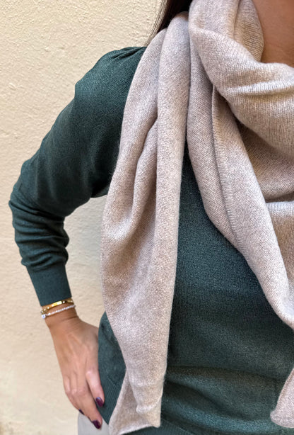 Peppercorn Midi Knit Pulli Glitter in tannengrün