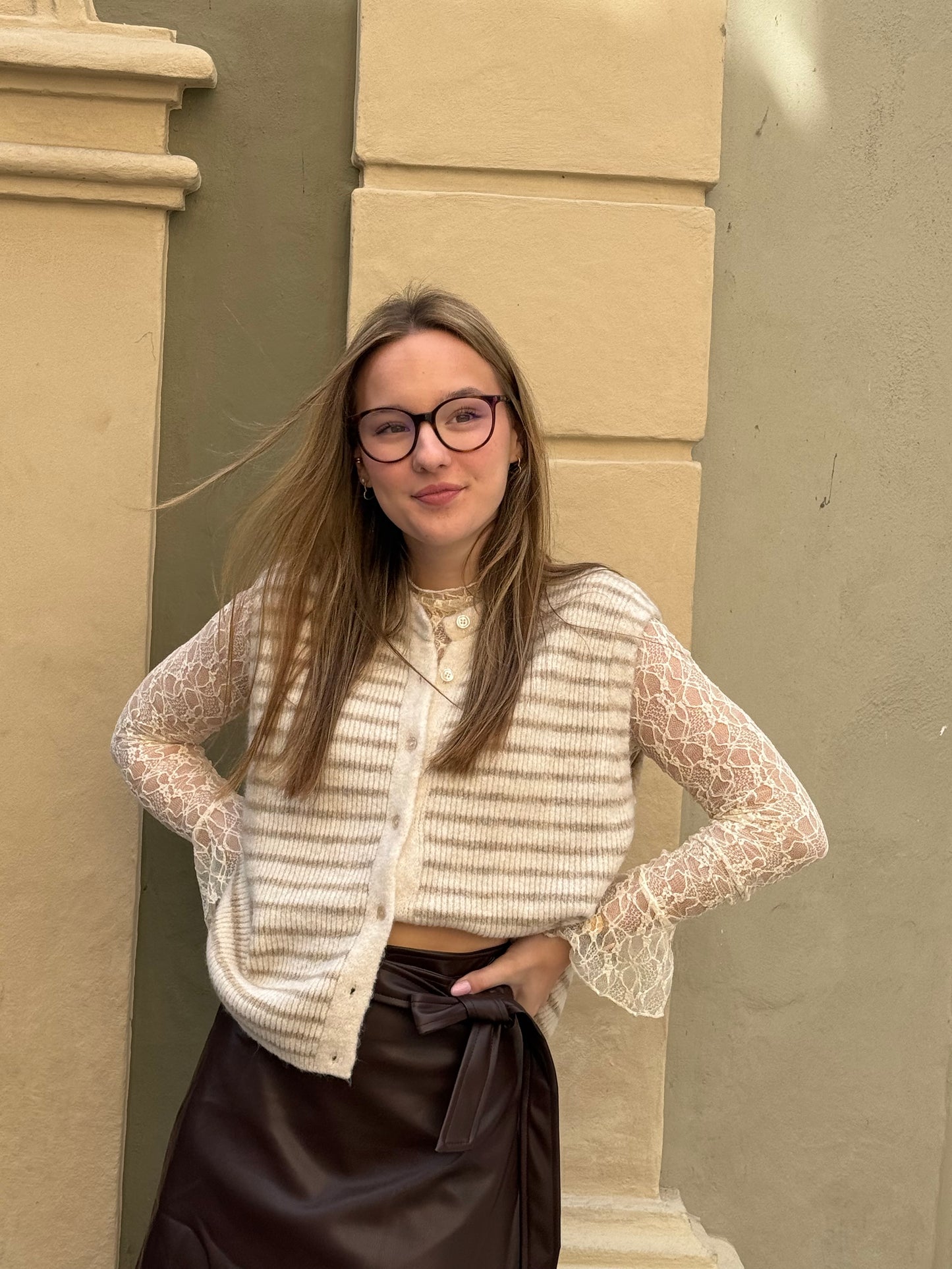 Longsleeve Lace in ecru