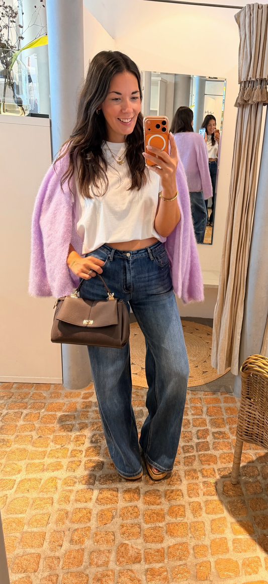 KUSCHELIGER MOHAIR CARDIGAN FLIEDER