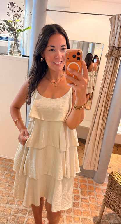 MIDI DRESS CHAMPAGNER