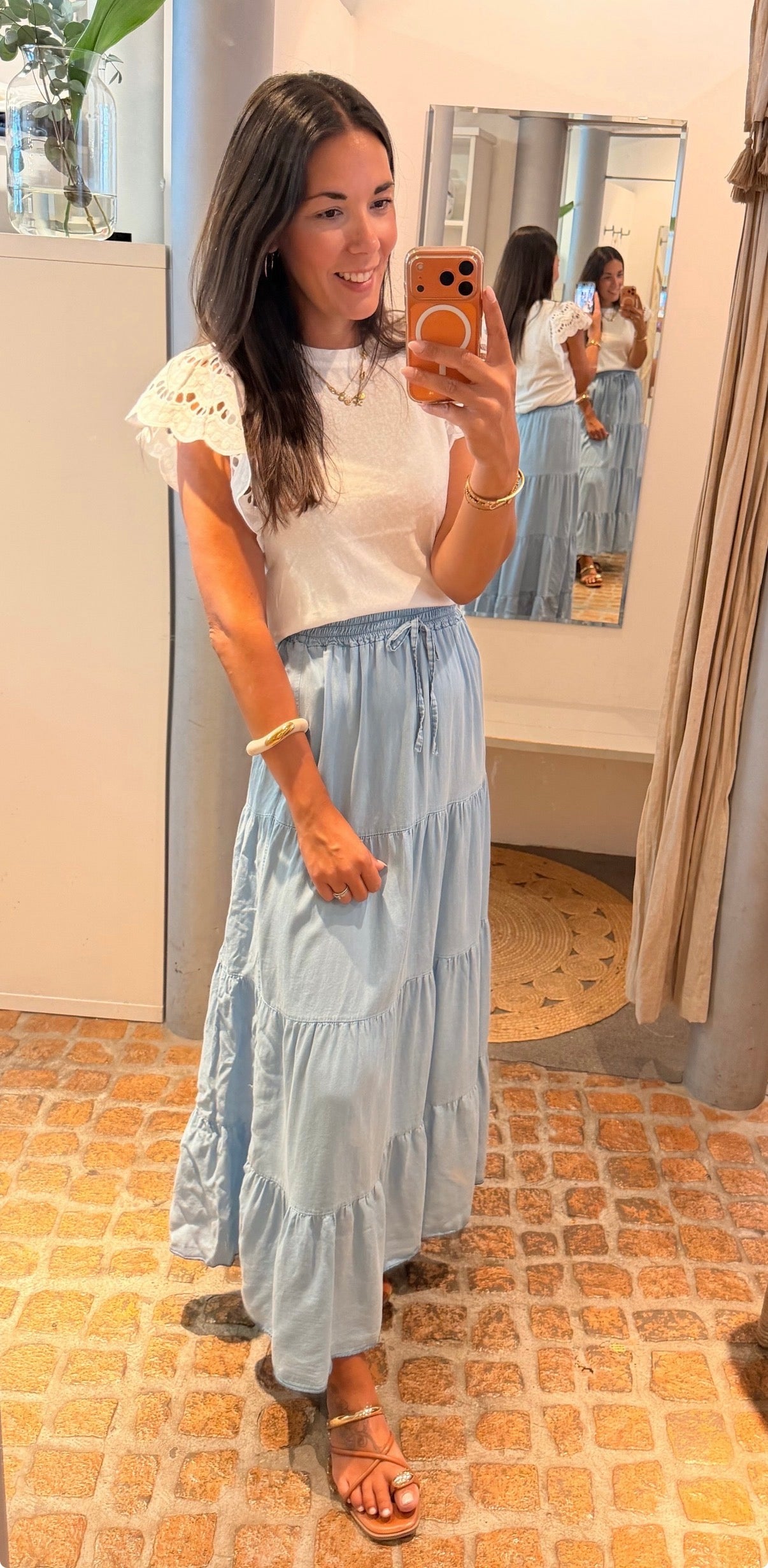 MAXI ROCK TENCEL DENIM