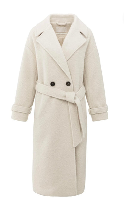 YAYA Oversize Bouclémantel mit Gürtel