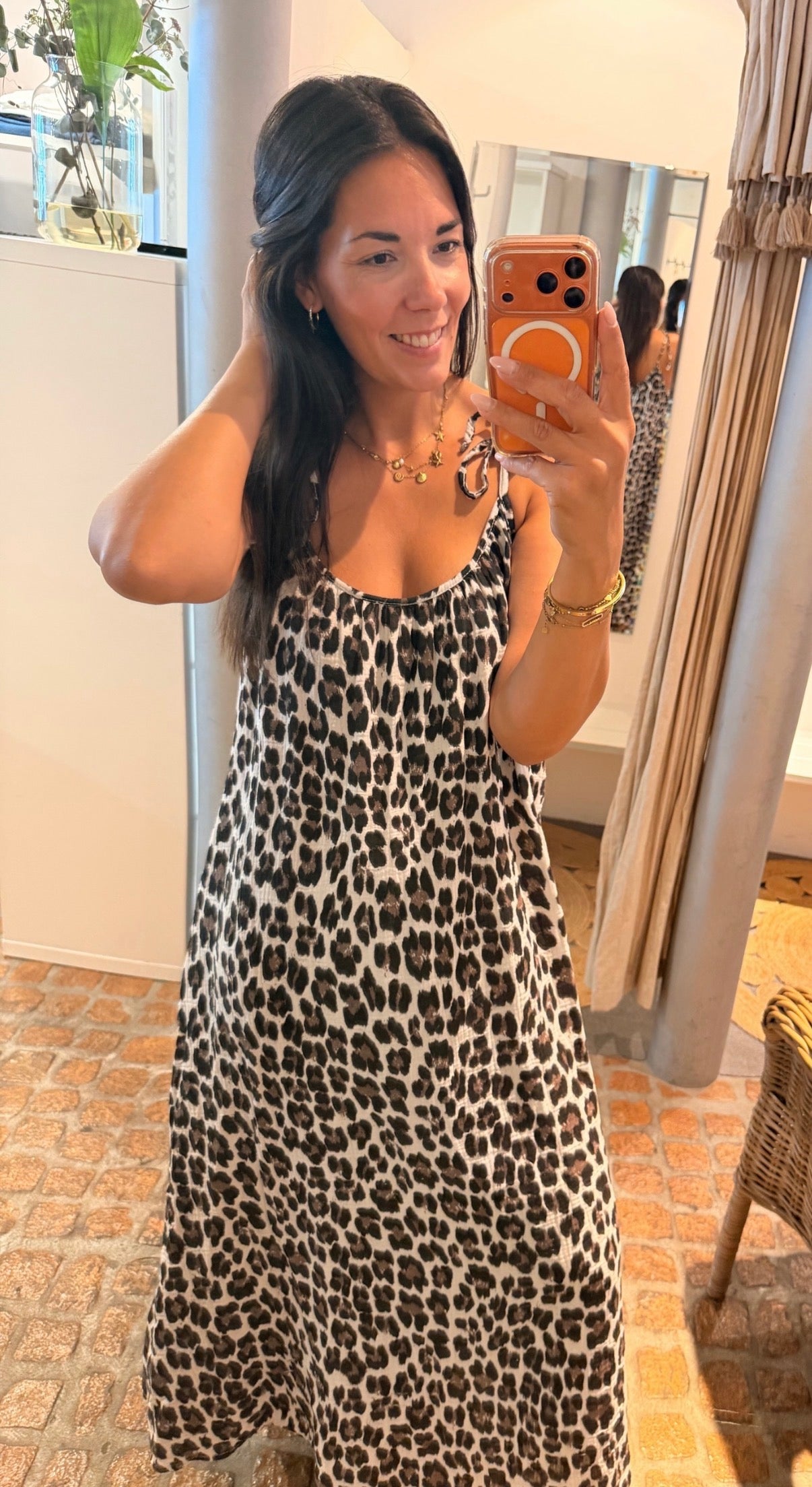 MUSSELIN MAXI DRESS LEO