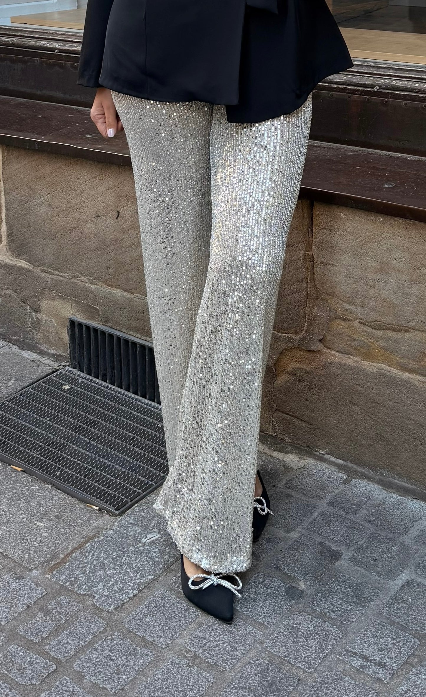 Pailletten Hose FESTIVE Silver