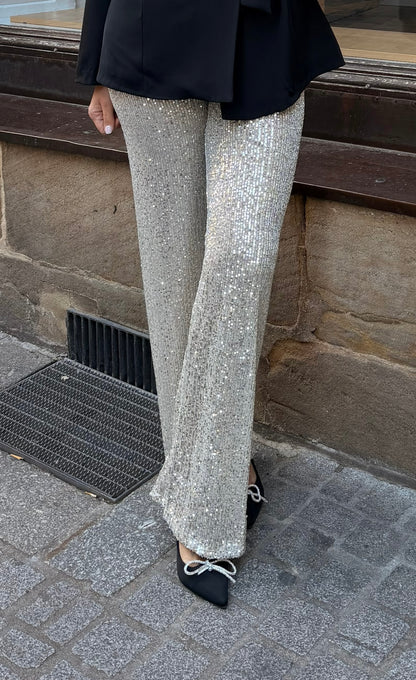 Pailletten Hose FESTIVE Silver