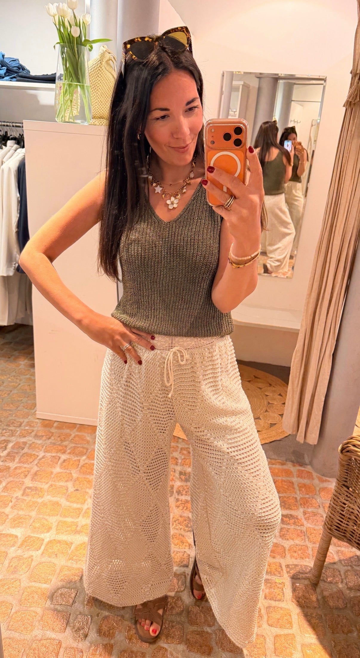 HOSE SHINY BEIGE