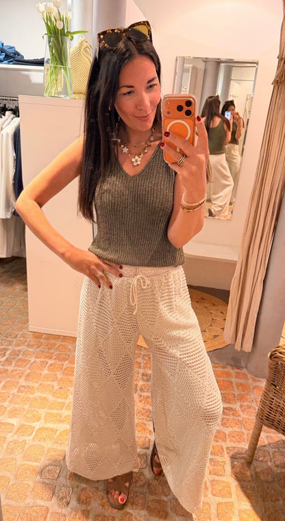 HOSE SHINY BEIGE