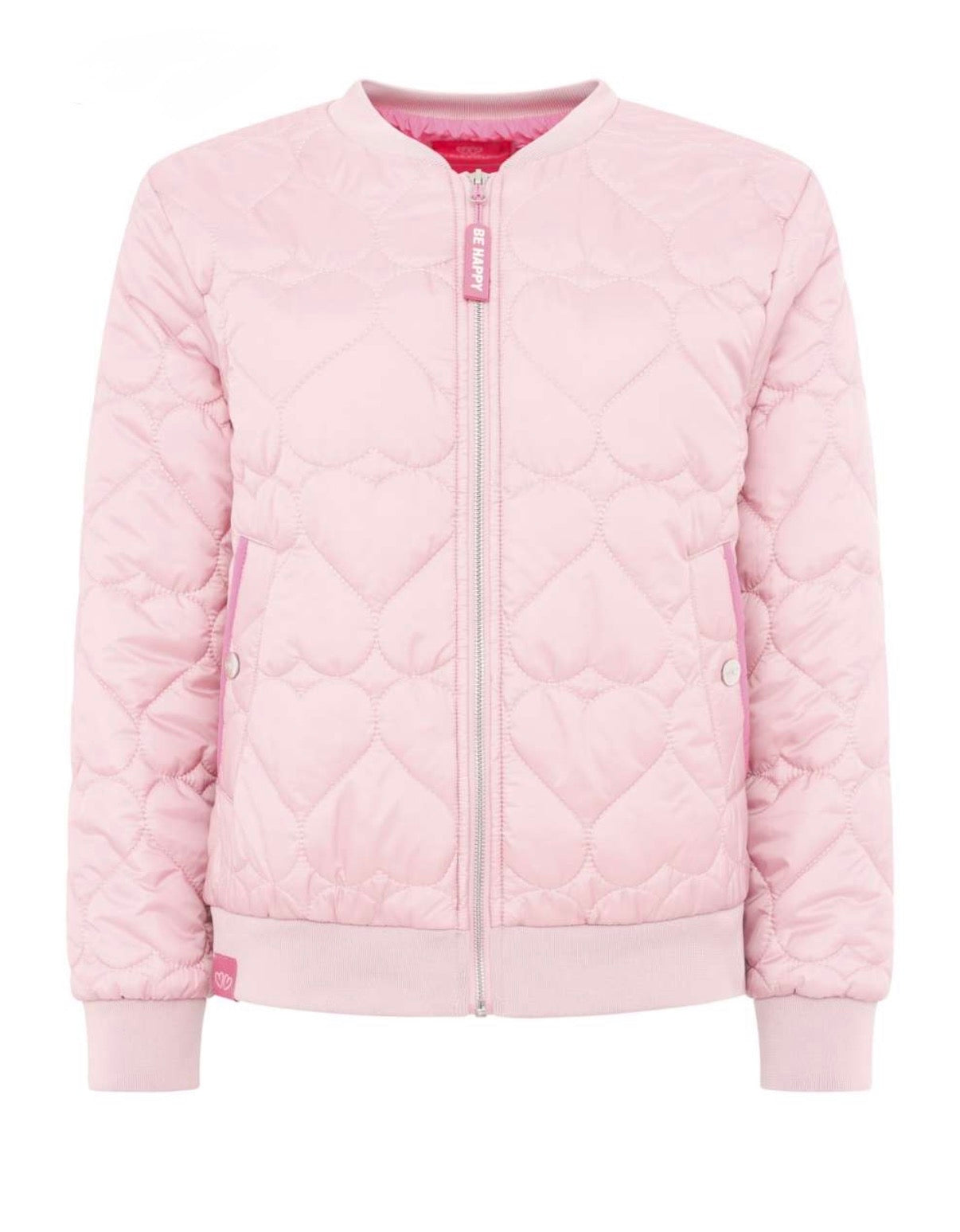 Zwillingsherz Bomberjacke BE HAPPY in rosé