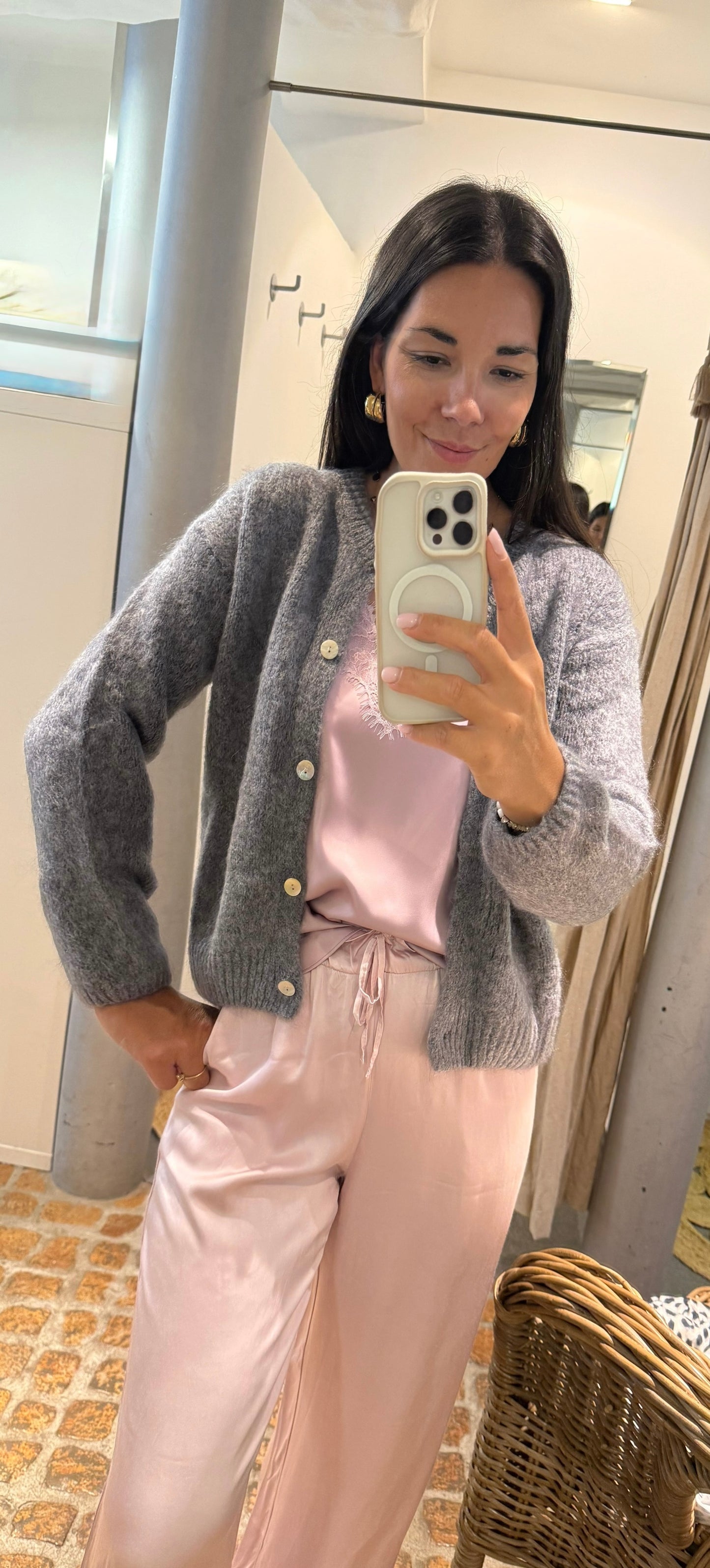 Cardigan in Anthrazit