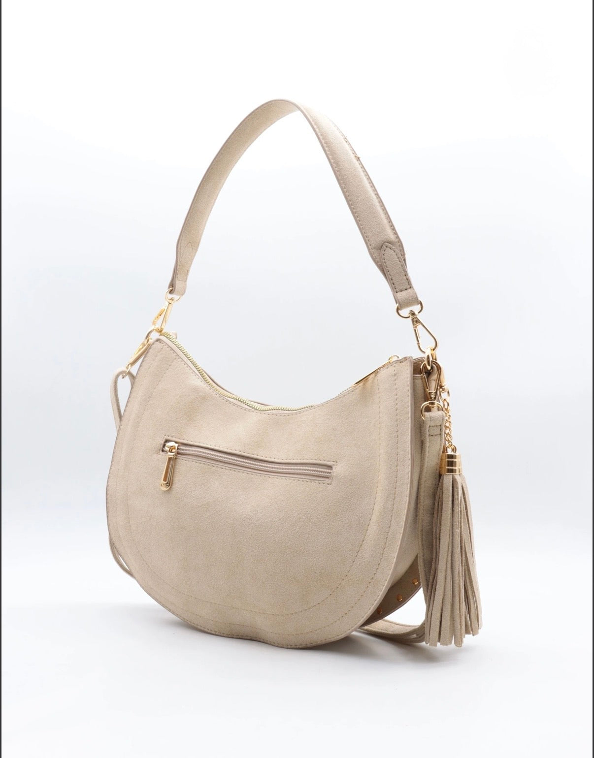 TASCHE FRANSEN WILDLEDER BEIGE
