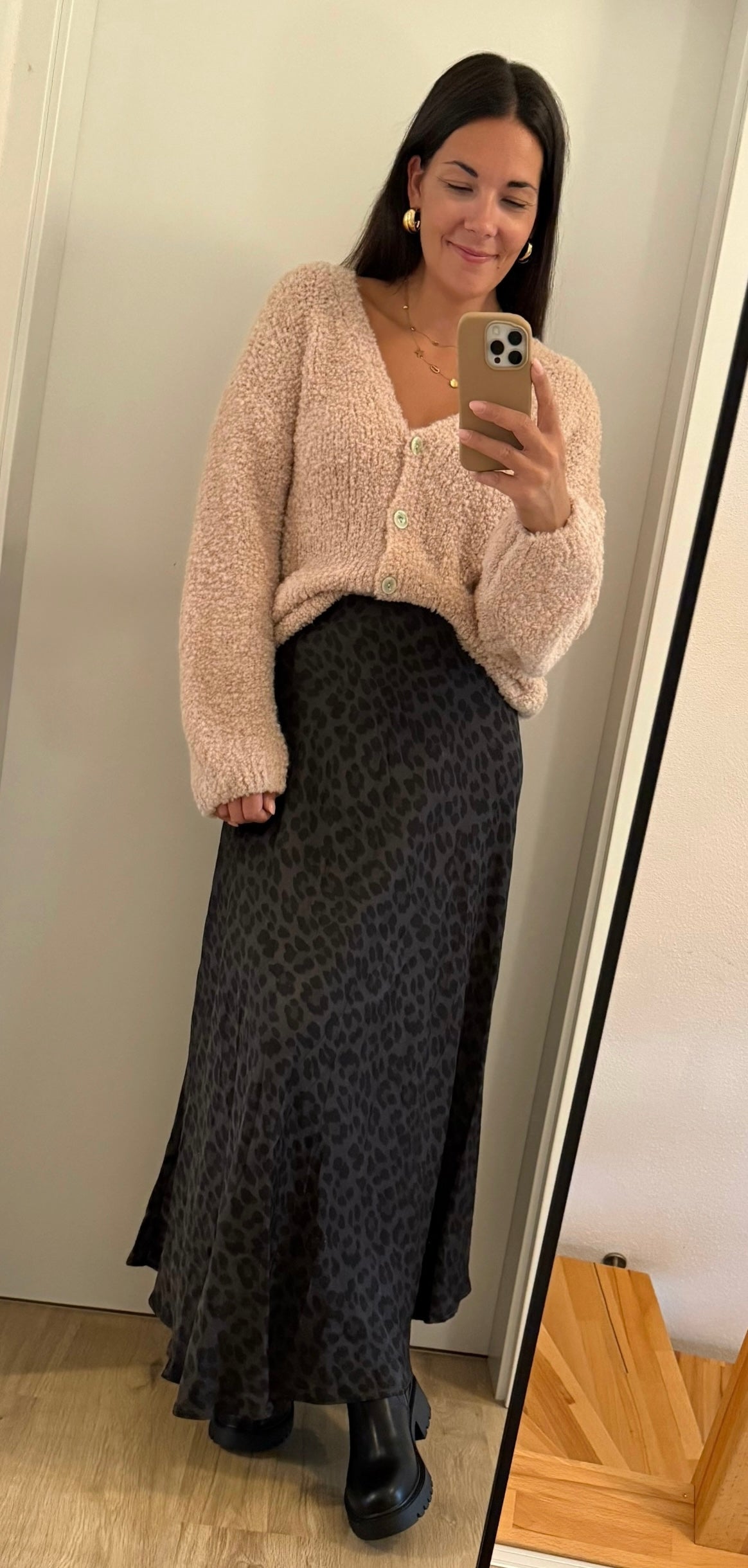 Zwillingsherz Plüsch Cardigan in mauve
