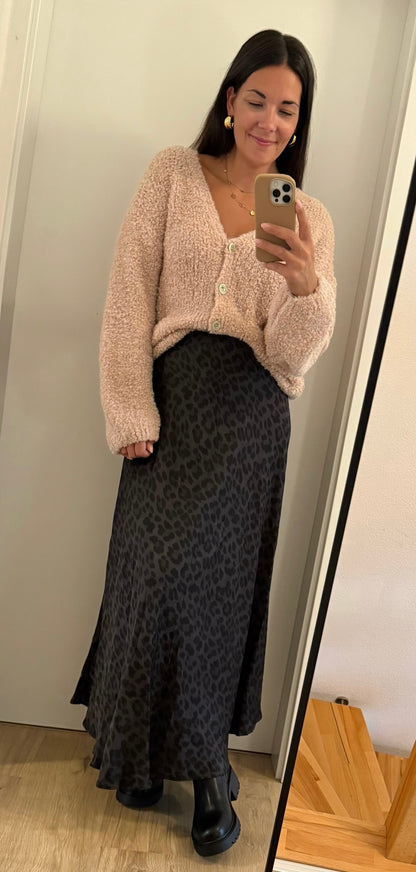 Zwillingsherz Plüsch Cardigan in mauve