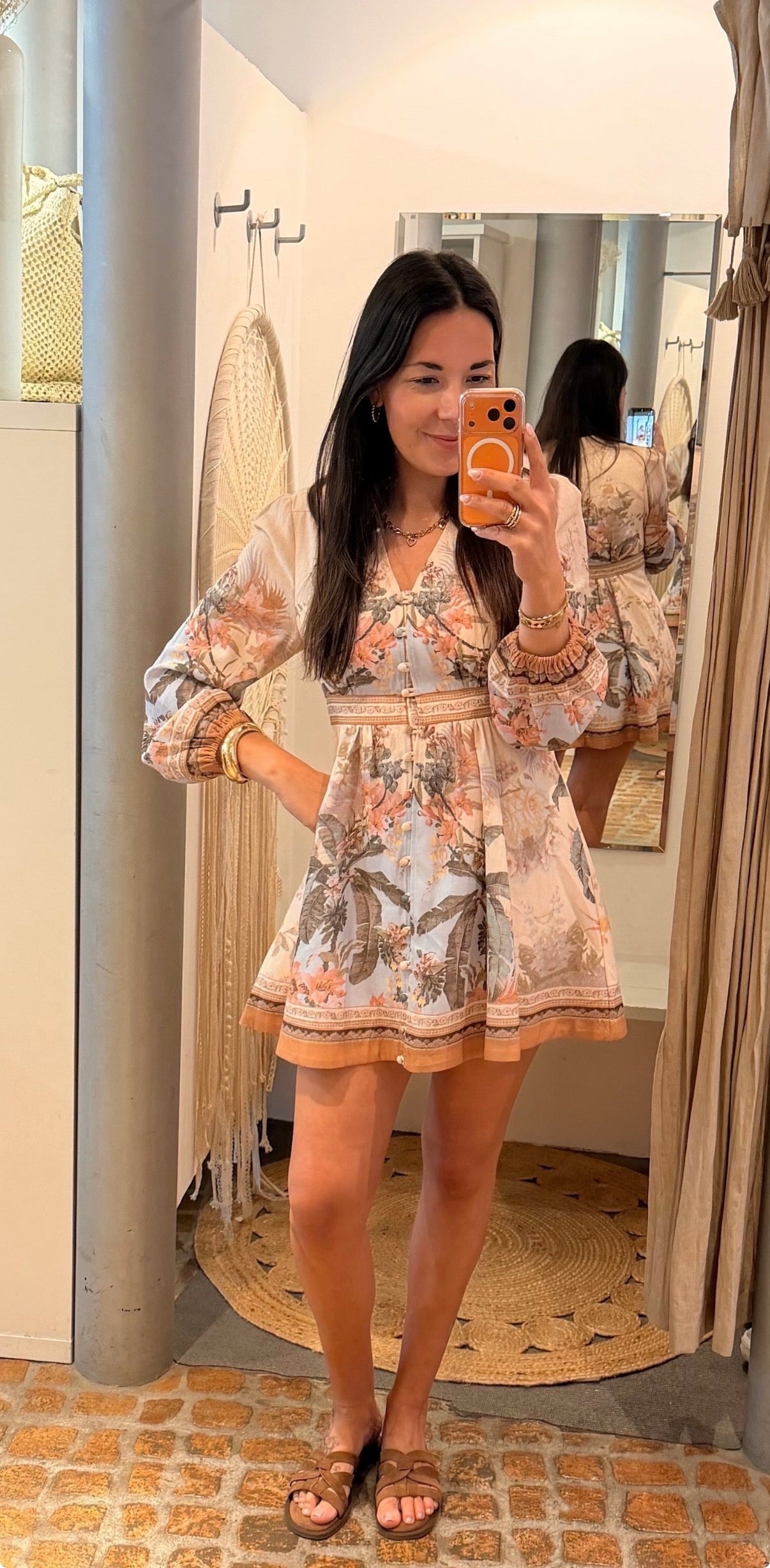 MINI KLEID FLOWER PRINT