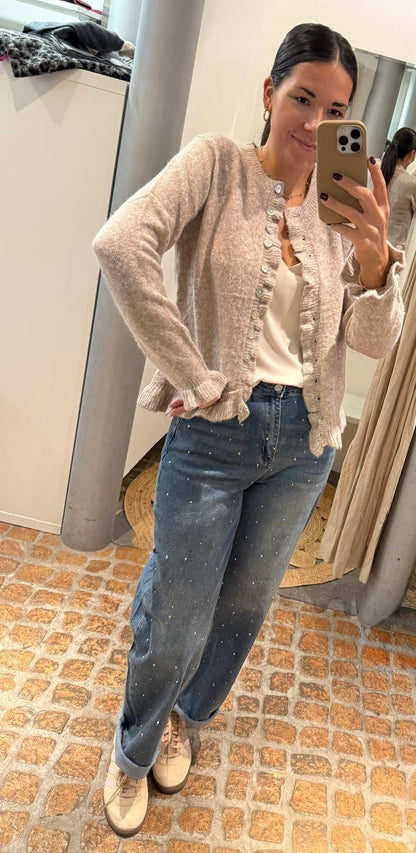 Cardigan Volant Cinnamon