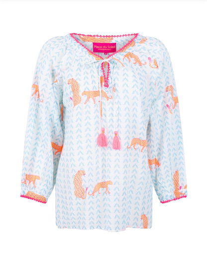 Place Du Soleil Bluse Neon Tiger