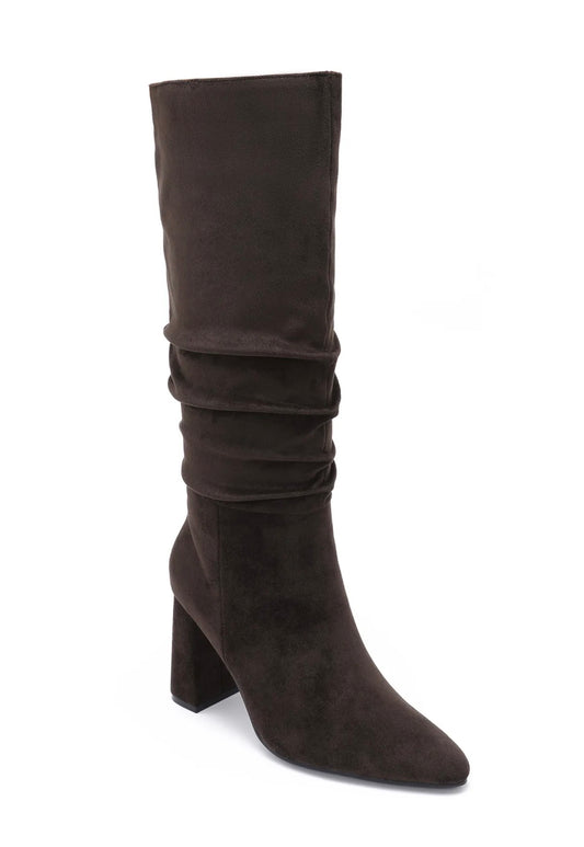 HIGH BOOTS WILDLEDER SCHOKOBRAUN