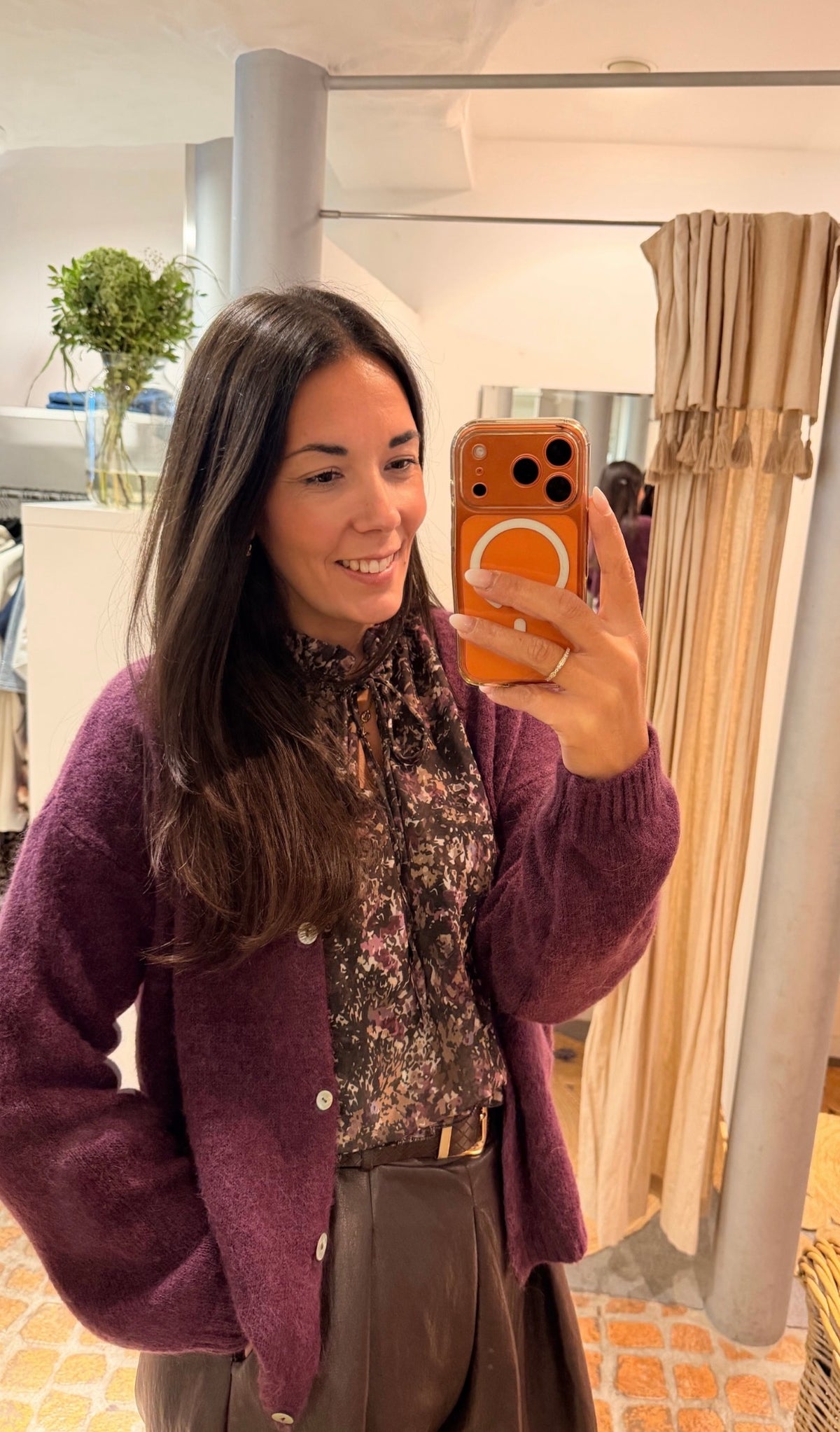 CARDIGAN PLUM