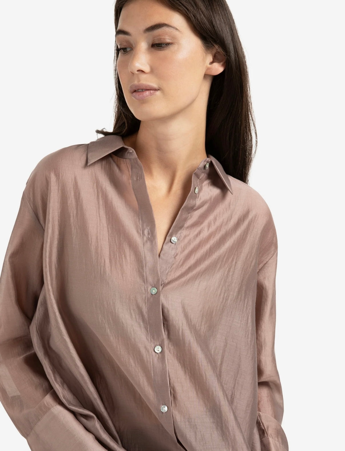 YAYA durchsichtige Bluse in blush pink