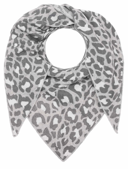 Zwillingsherz Dreieckstuch / Schal LEO anthrazit