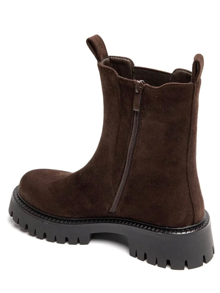 STIEFELETTEN WILDLEDER BRAUN