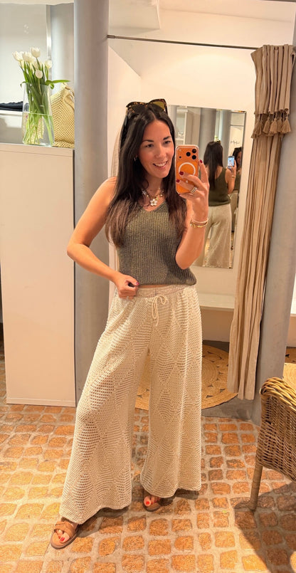 HOSE SHINY BEIGE