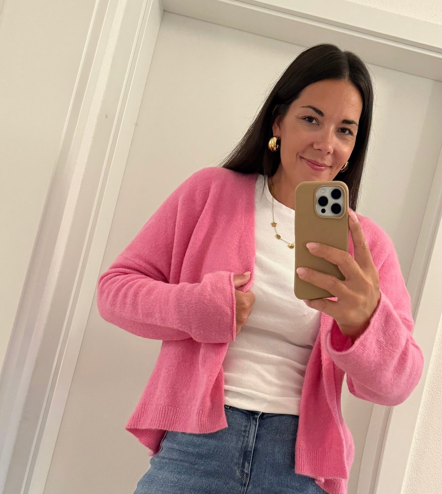 Cardigan in Rosa