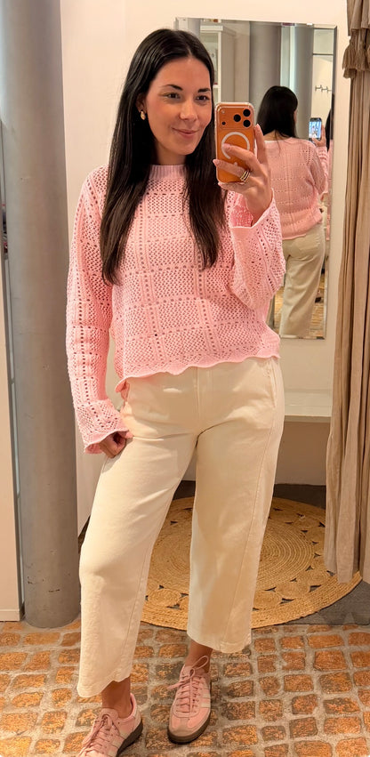 ZWILLINGSHERZ LOCHSTRICK PULLI ROSA