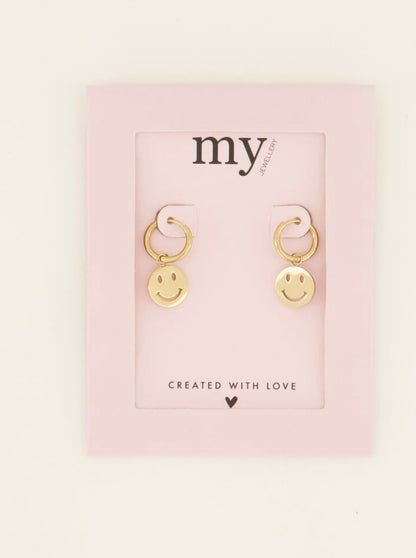 My Jewellery Ohrringe Smiley gold