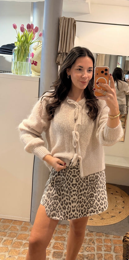 CARDIGAN SCHLEIFEN BEIGE