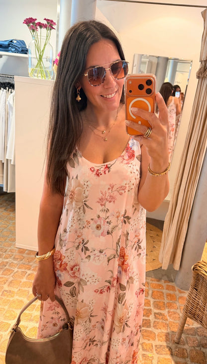 LOOSE KLEID BLÜTEN TRAUM ROSA