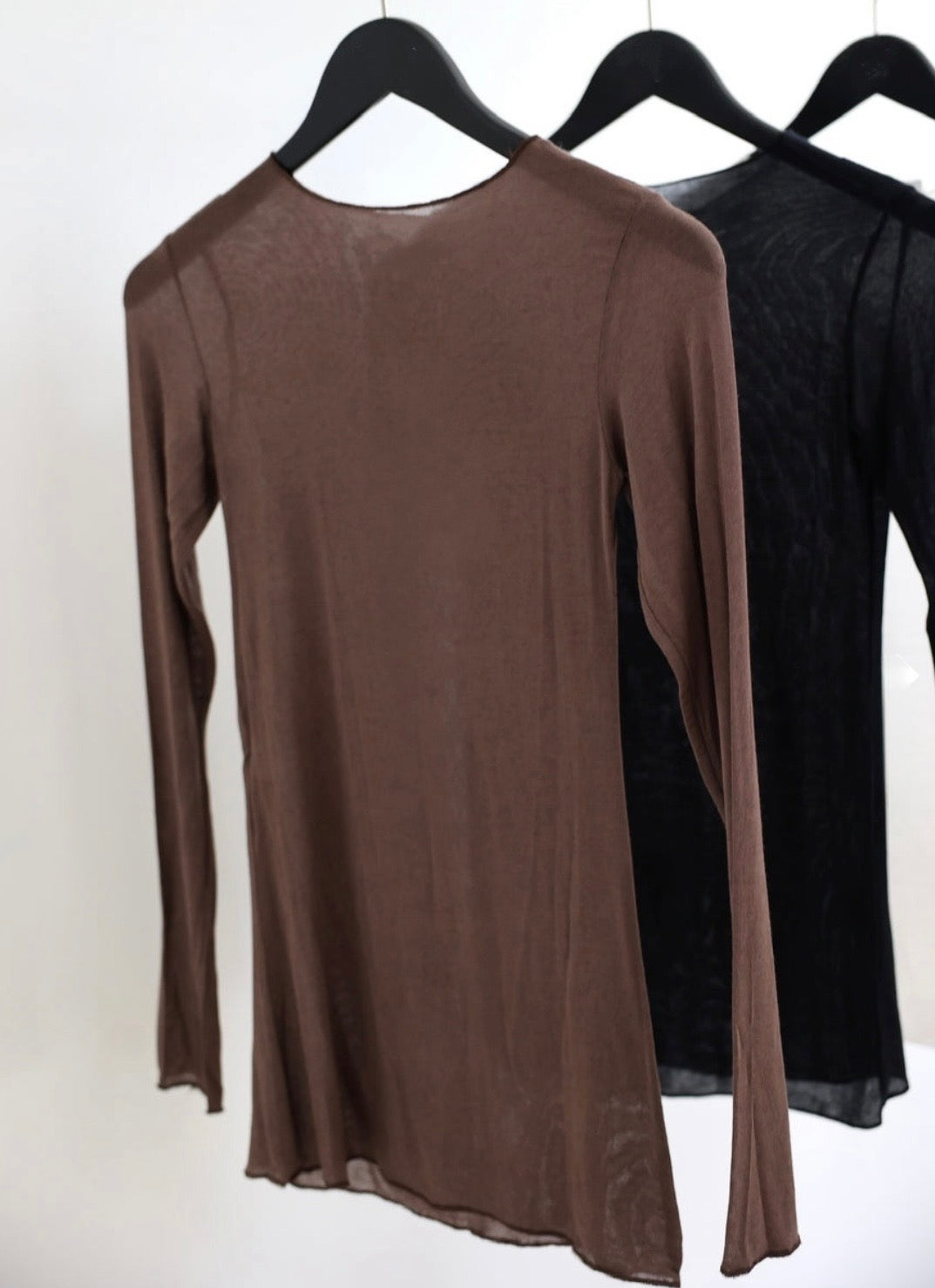 Feines Kaschmir Longsleeve schokobraun