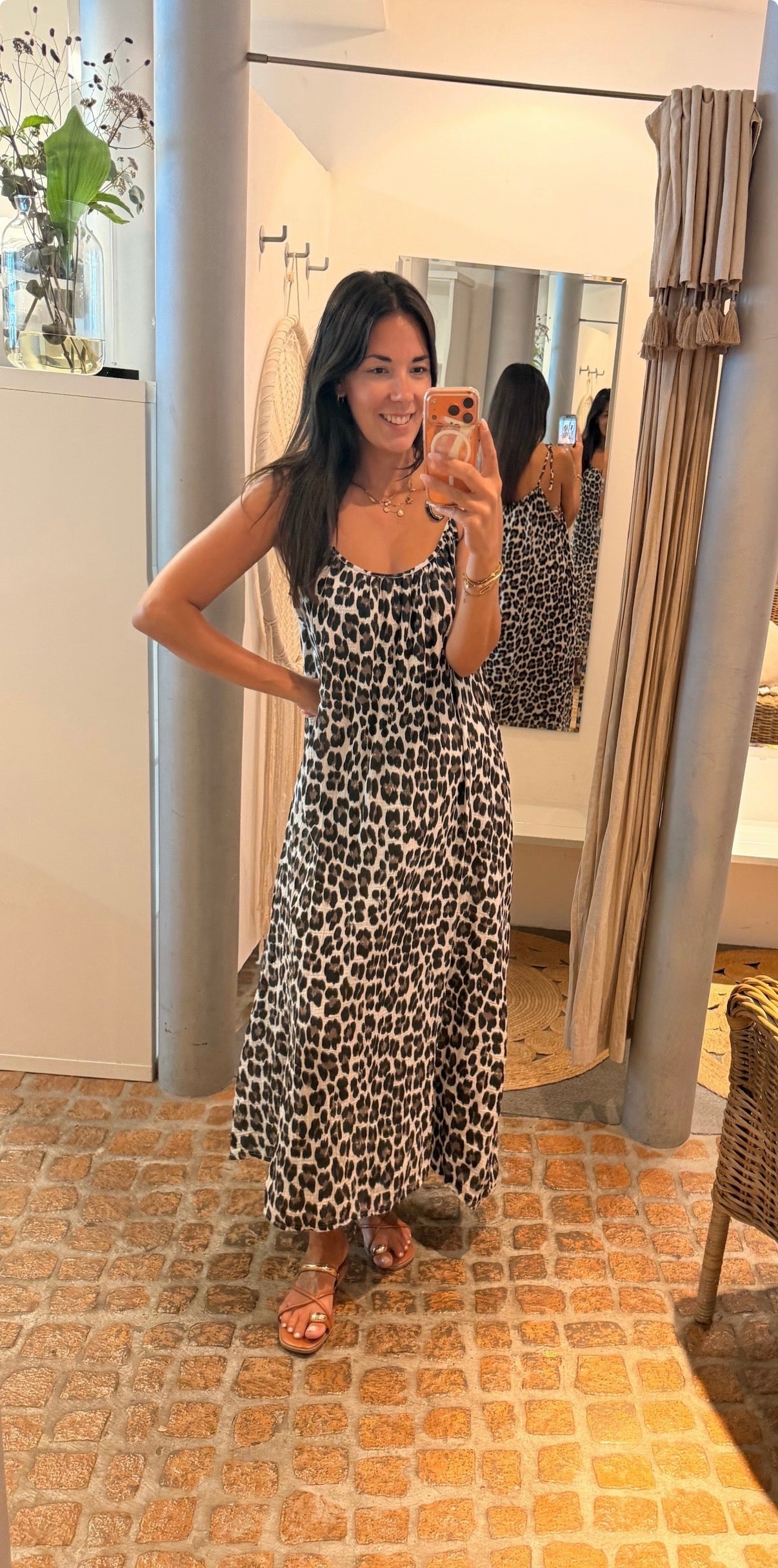 MUSSELIN MAXI DRESS LEO