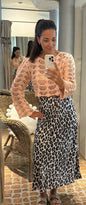 Boho Crochet Pulli in apricot