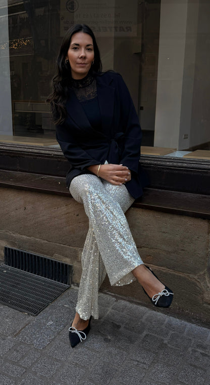 Pailletten Hose FESTIVE Silver