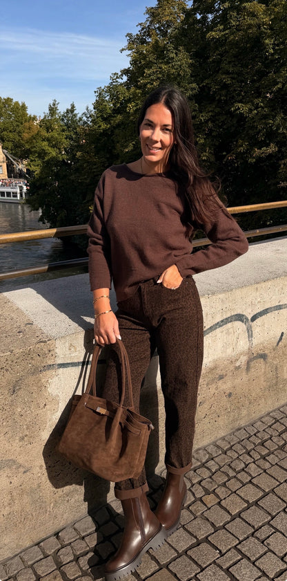 MIDI PULLI LACE BRAUN