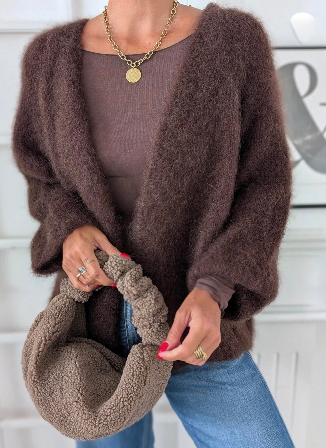 Feines Kaschmir Longsleeve schokobraun