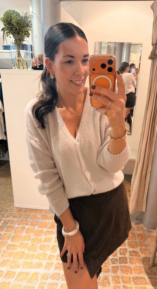 CARDIGAN V-AUSSCHNITT BEIGE
