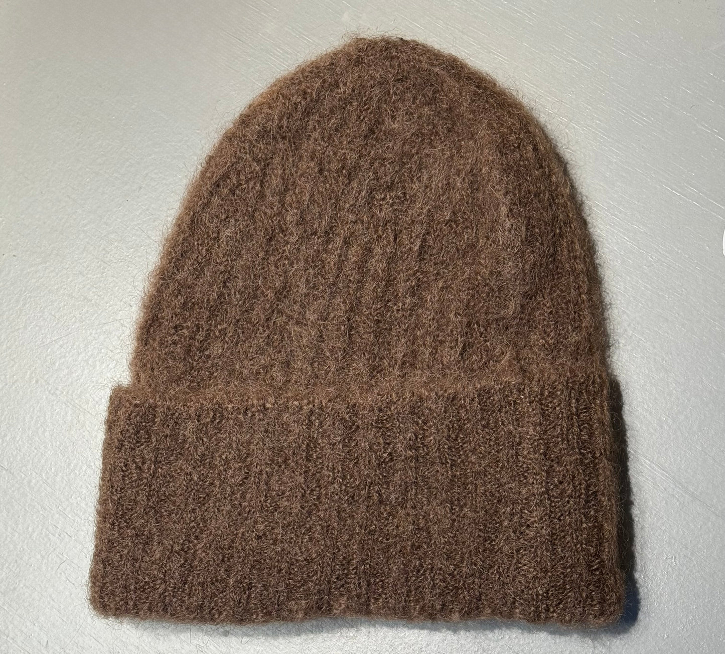 Cosy Mohair Mütze in braun