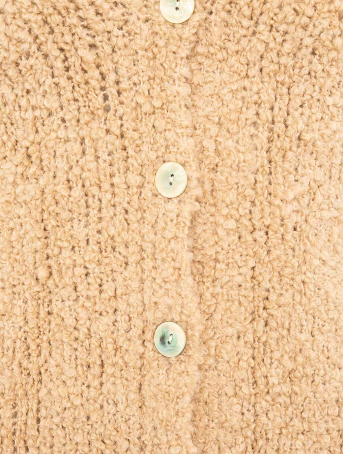 Zwillingsherz Plüsch Cardigan in beige