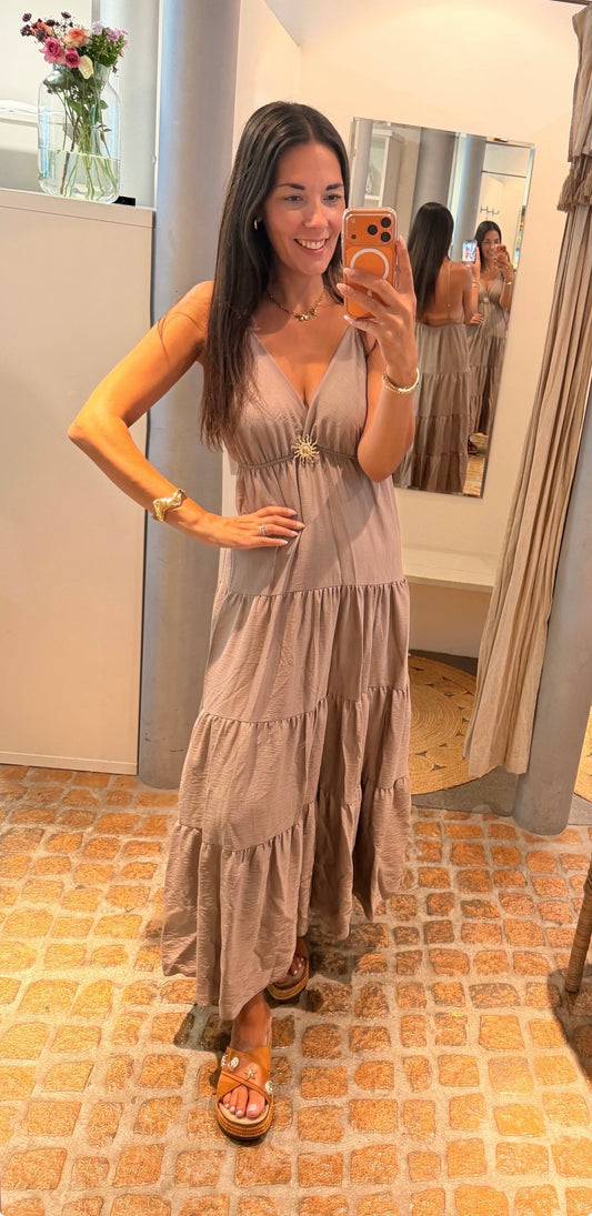 MAXI DRESS SUNSHINE TAUPE