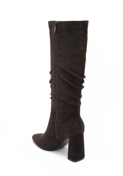 HIGH BOOTS WILDLEDER SCHOKOBRAUN