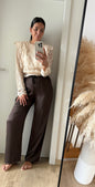 Satinhose in choco