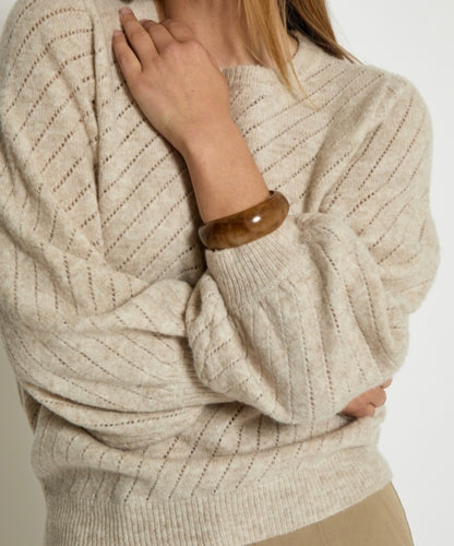 Peppercorn Pullover in beige melange