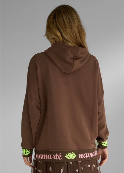 Miss Goodlife Hoodie Namasté in braun