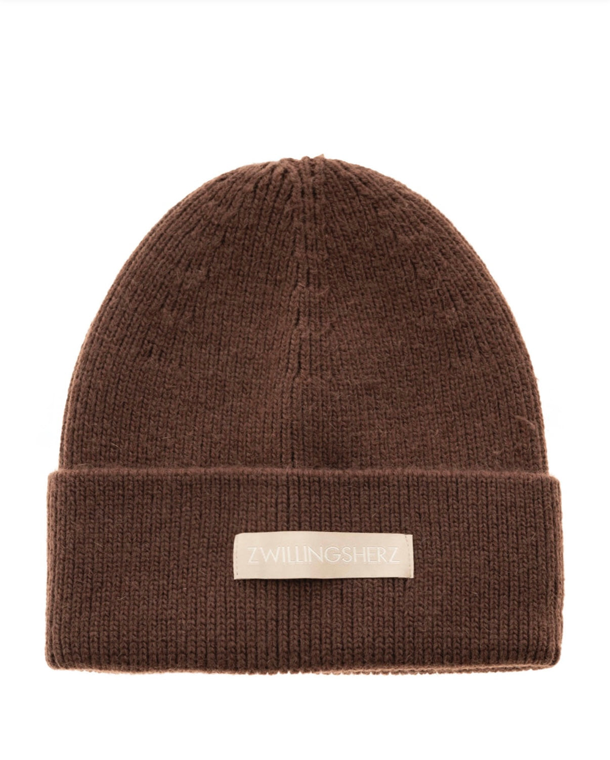 Zwillingsherz Mütze in braun