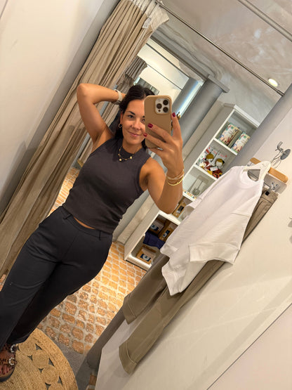 YAYA bequeme Hose in Anthrazit